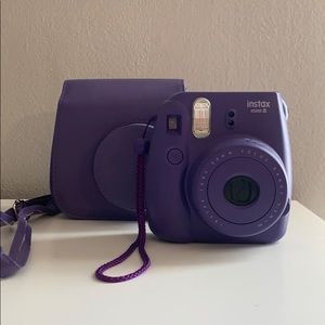 purple instead mini 8 polaroid camera and case